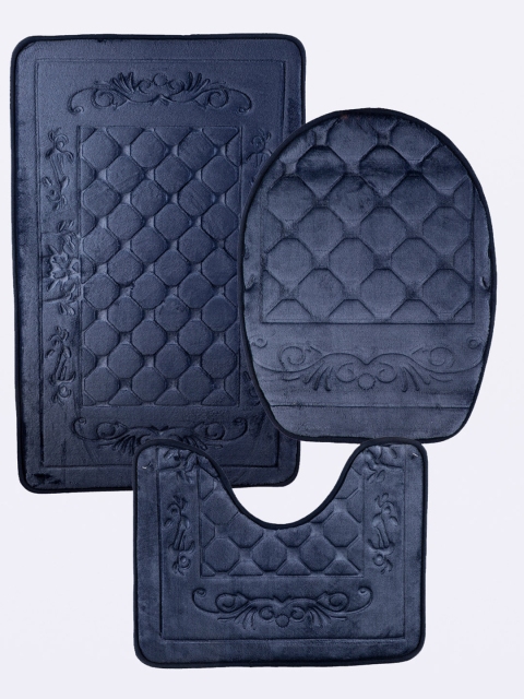 

MARKET99 Blue Set Of 3 Acrylic Indoor Anti Skid Mat