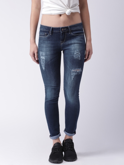 

Moda Rapido Women Blue Skinny Fit Mildly Distressed Stretchable Jeans