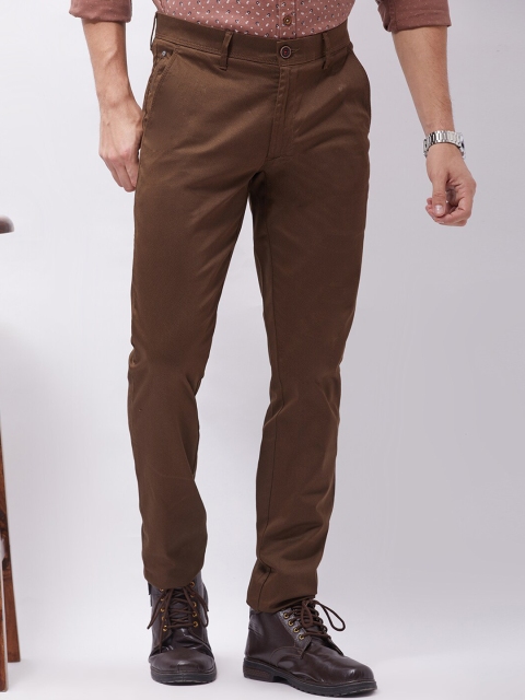 

Oxemberg Men Brown Slim Fit Trousers