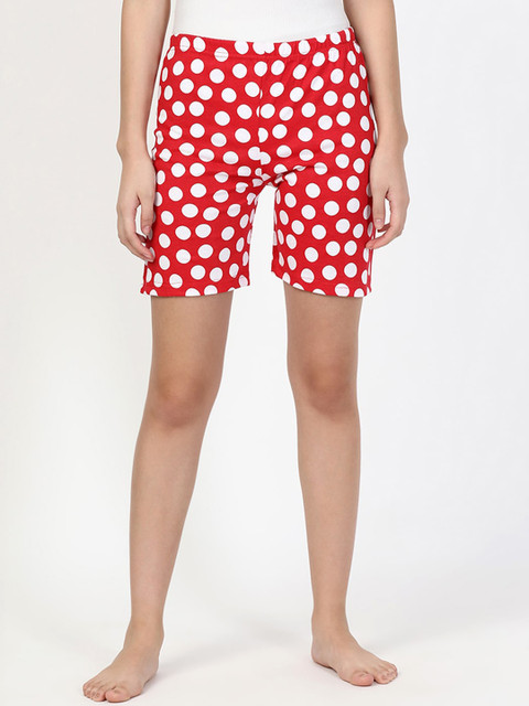 

V2 Value & Variety Women Red Printed Cotton Shorts