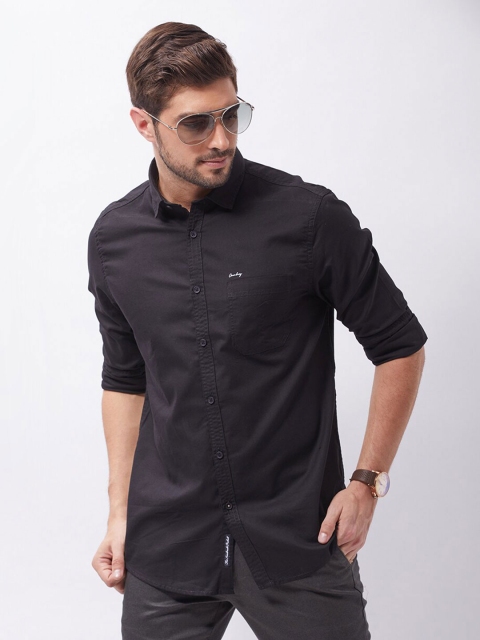 

Oxemberg Men Charcoal Classic Slim Fit Casual Shirt