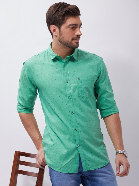 

Oxemberg Men Green Classic Slim Fit Casual Shirt