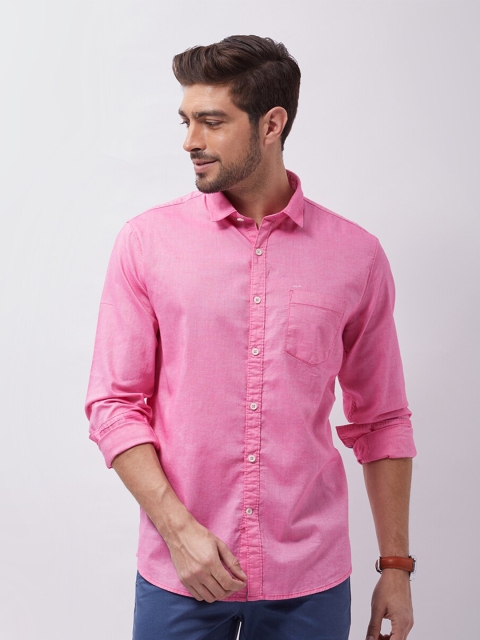 

Oxemberg Men Pink Classic Slim Fit Casual Shirt