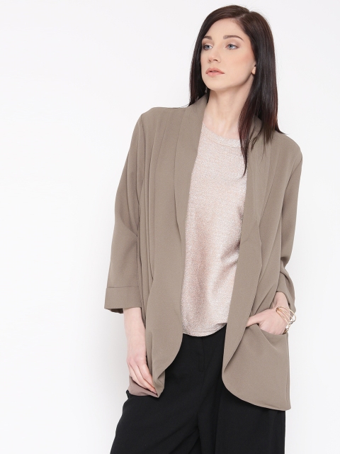 

FOREVER 21 Taupe Open Front Jacket
