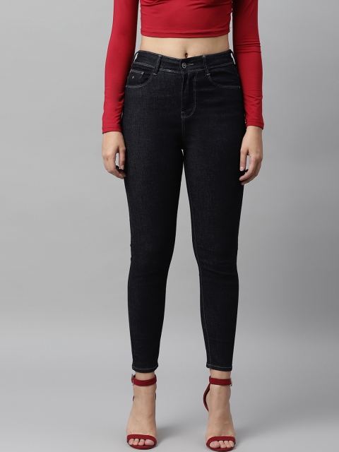

Code 61 Women Navy Blue Skinny Fit High-Rise Stretchable Jeans