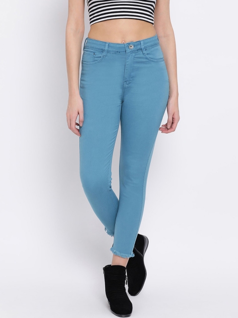 

Code 61 Women Turquoise Blue Skinny Fit High-Rise Stretchable Jeans