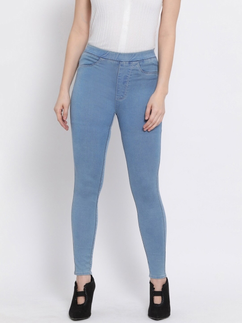 

Code 61 Women Blue Washed Skinny-Fit Jeggings