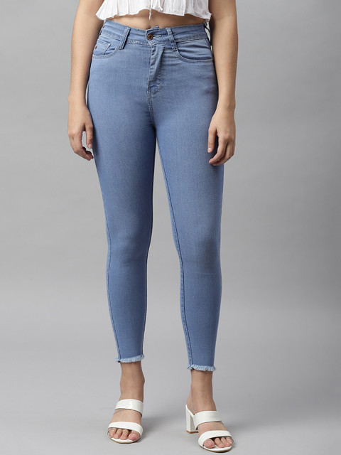 

Code 61 Women Blue Skinny Fit High-Rise Stretchable Jeans
