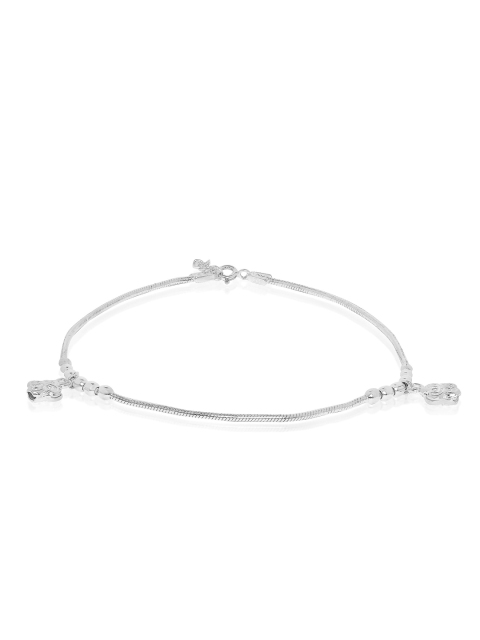 

ahilya Silver-Plated 925 Sterling Silver Anklet