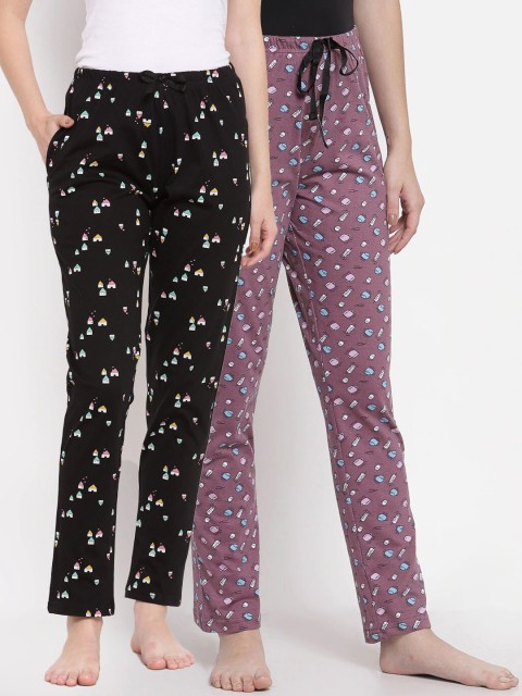 

Sweet Dreams Women Pack Of 2 Assorted Cotton Lounge Pants