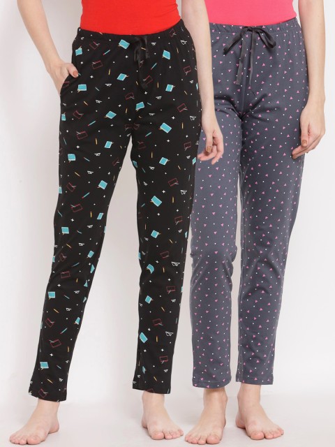 

Sweet Dreams Women Pack Of 2 Assorted Cotton Lounge Pants