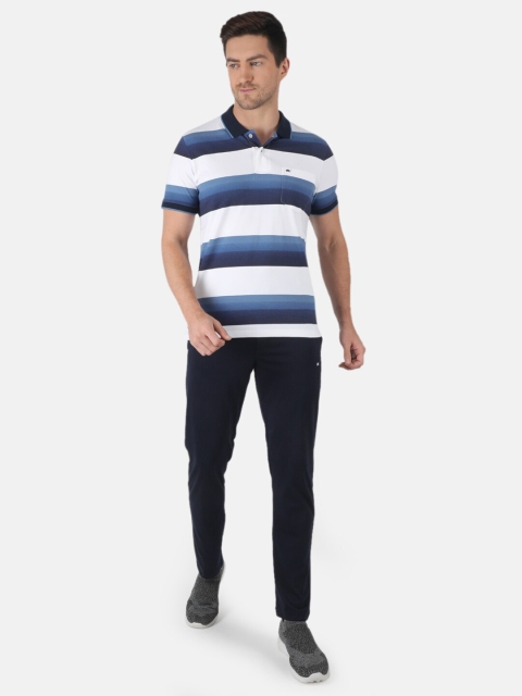 

Monte Carlo Men White & Blue Striped T-shirt with Trousers Co-Ords Set