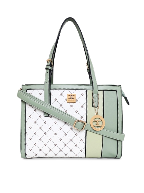 

ESBEDA Green PU Structured Handheld Bag