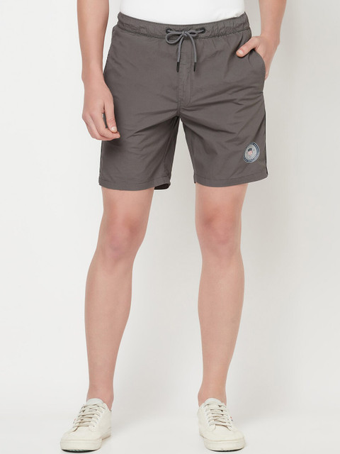 

Octave Men Olive Green Cotton Shorts