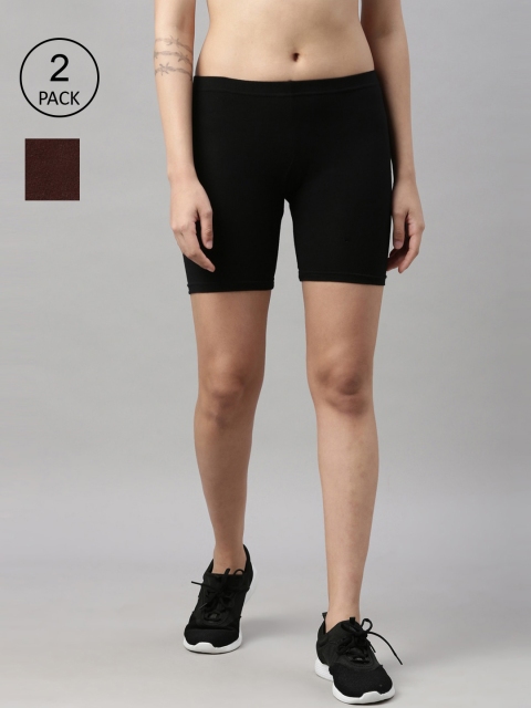 

GOLDSTROMS Women Black Cycling Sports Shorts