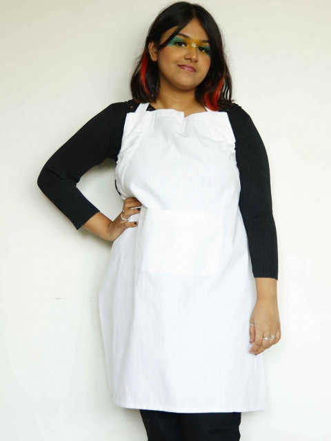 

Ariana Unisex White Solid Cotton Apron