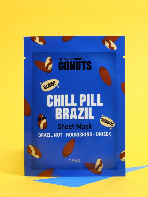 

GONUTS BY BEWAKOOF Chill Pill Brazil Face Sheet with Vitamin E 20 ml, Blue