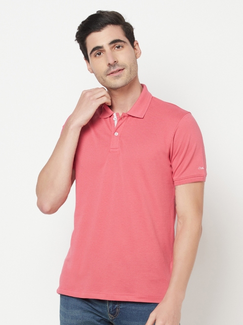 

Octave Men Coral Polo Collar T-shirt