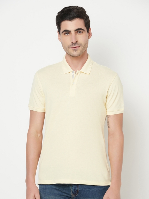 

Octave Men Yellow Polo Collar T-shirt