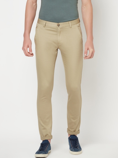 

Octave Men Cream-Coloured Cotton Trousers