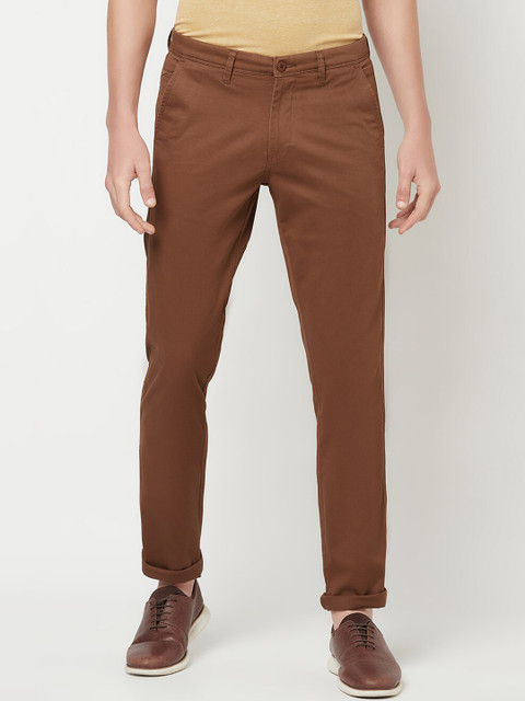 

Octave Men Brown Regular Fit Chinos Cotton Trousers