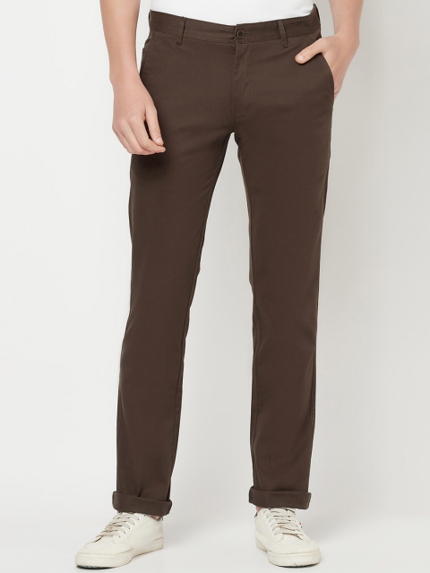 

Octave Men Brown Regular Fit Cotton Trousers