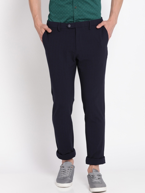 

Indian Terrain Men Navy Blue Solid Brooklyn Slim Fit Chino