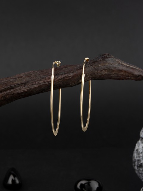

E2O Gold-Toned Contemporary Drop Earrings