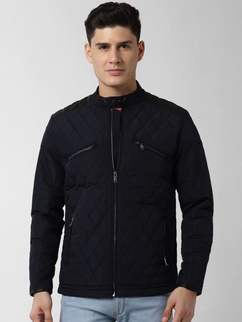 

Peter England Casuals Men Navy Blue Quilted Jacket