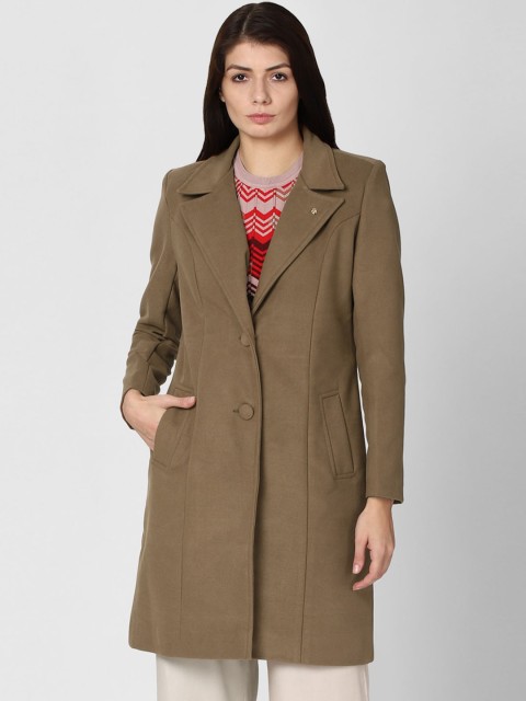 

Van Heusen Woman Women Brown Solid Longline Tailored Jacket