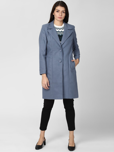 

Van Heusen Woman Women Blue Solid Longline Tailored Jacket