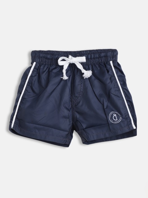 

Gini and Jony Boys Navy Blue & White Solid Shorts