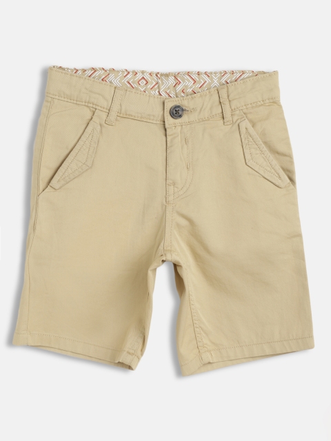 

Gini and Jony Boys Beige Solid Mid-Rise Chino Shorts