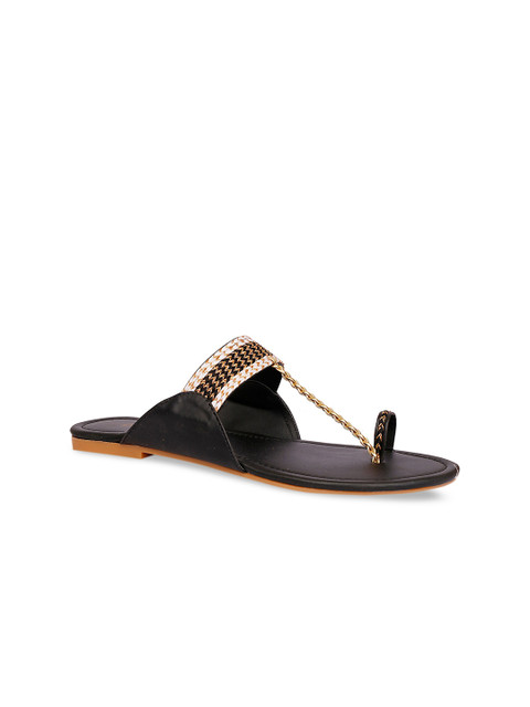 

Sanhose Women Black One Toe Flats