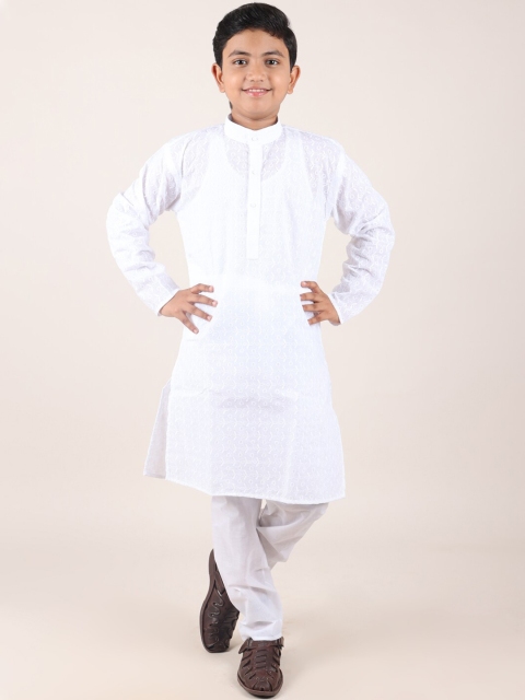 

Pothys Boys White Cotton Sherwani