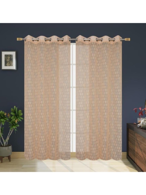 

Molly & Michel Peach-Coloured Set of 2 Door Curtain