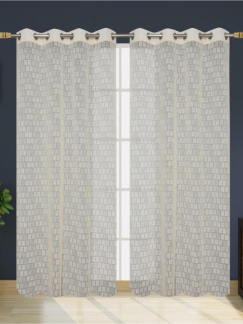 

Molly & Michel Off White Set of 2 Sheer Door Curtain