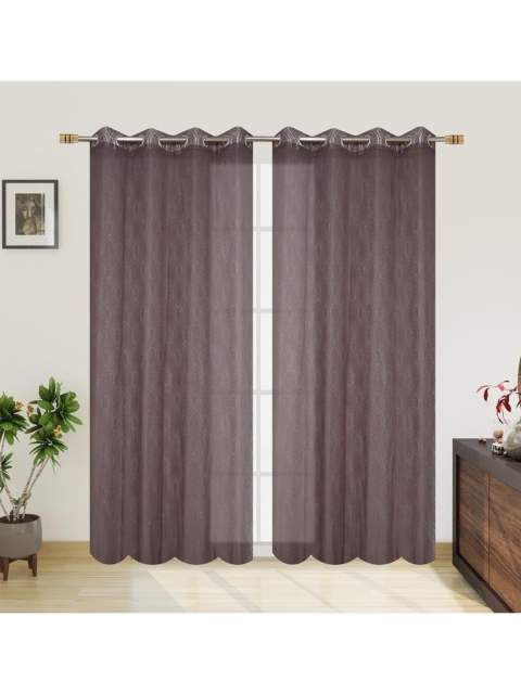 

Molly & Michel Set of 2 Brown Ethnic Motifs Long Door Curtain