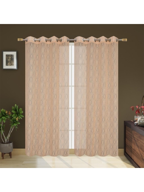 

Molly & Michel Beige Set of 2 Sheer Door Curtain