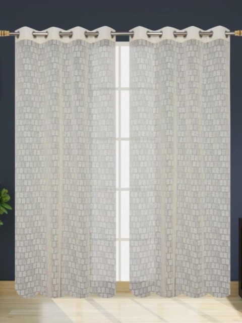 

Molly & Michel Off White Set of 2 Long Door Curtain