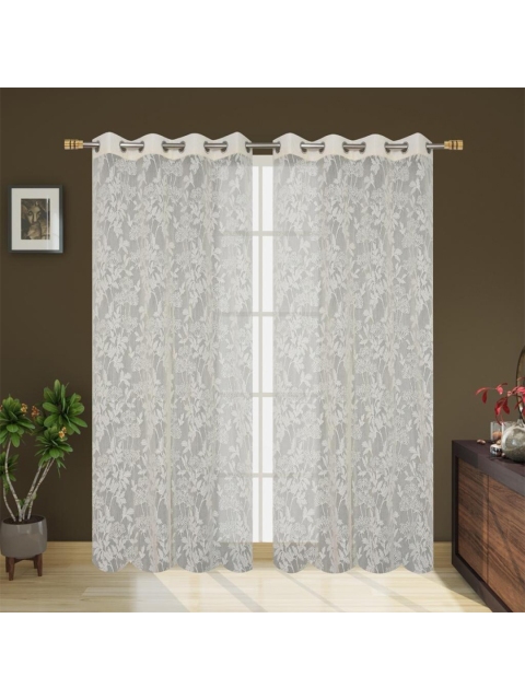 

Molly & Michel Pack Of 2 Off White Sheer Door Curtains