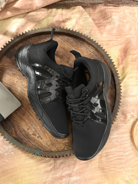 

Mactree Men Black Solid Sneakers