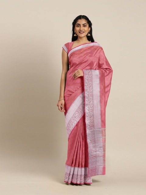 

The Chennai Silks Orange Woven Design Saree