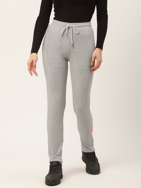 

Madame Women Grey Melange Solid Track Pants