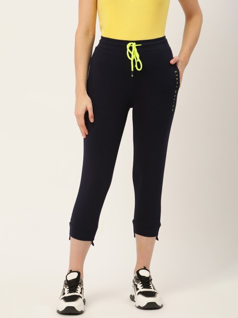 

Madame Women Navy Blue Solid Track Pants