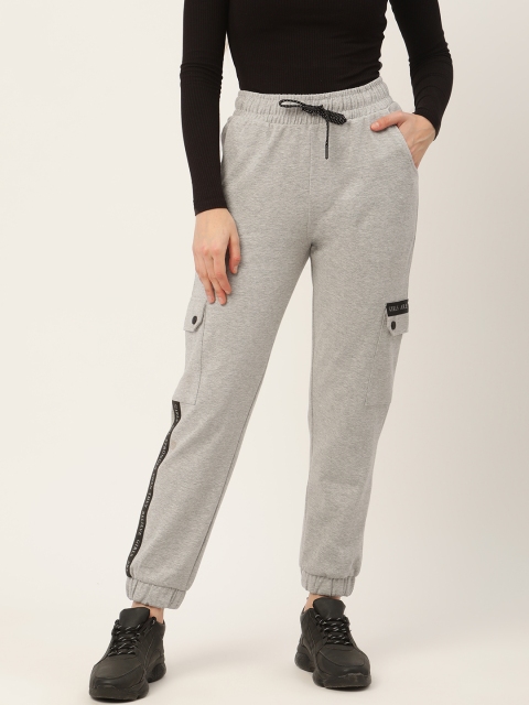 

Madame Women Grey Melange Solid Joggers