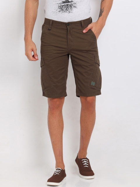 

t-base Men Brown Cargo Shorts