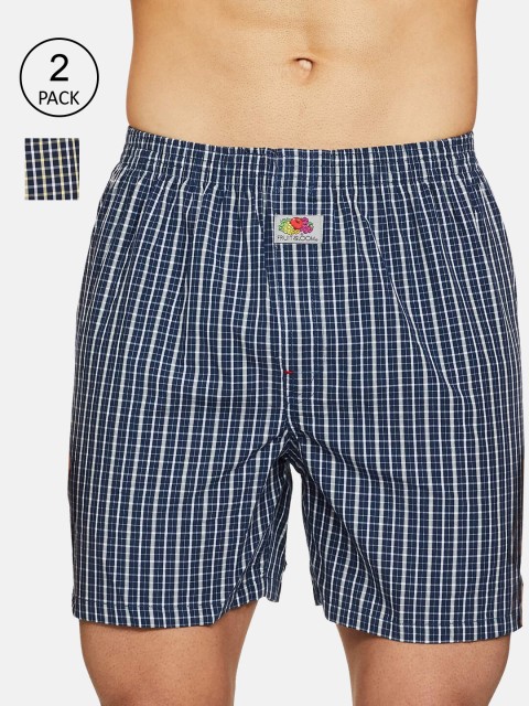

Fruit of the loom Men Navy Blue Pack of 2 Boxers