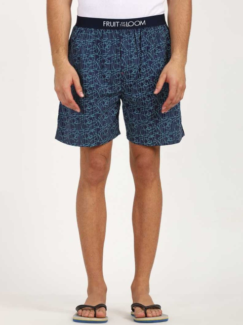 

Fruit of the loom Men Blue Printed Pure Cotton Boxers MBS03-A2P1