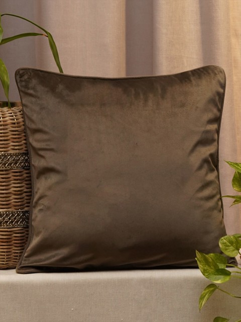 

ZEBA Brown Velvet Square Cushion Covers